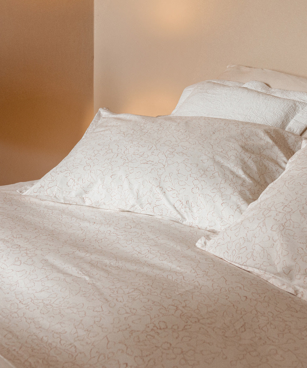 Set 2 fundas almohada algodón percal crochet. Cama 150-160cm., Ropa de cama  y textil para dormitorio