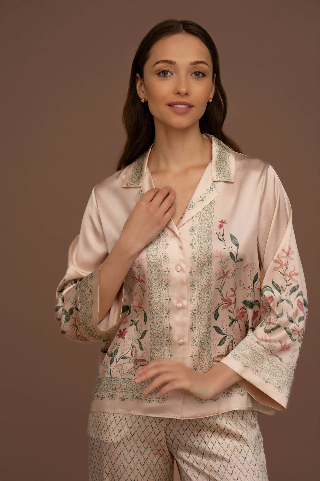 Pearl of Medina green blouse
